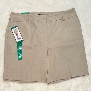 Hilary Radley Womens Midweight Mid Rise Pull On Bermuda Short, Size XL